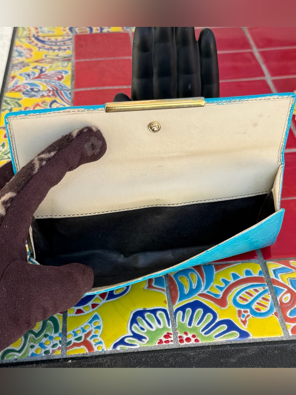 Gucci GG Continental Wallet painted blue - Picture 5 of 8